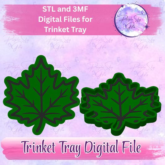 Fall Leaf Trinket Tray Digital STL and 3MF Files