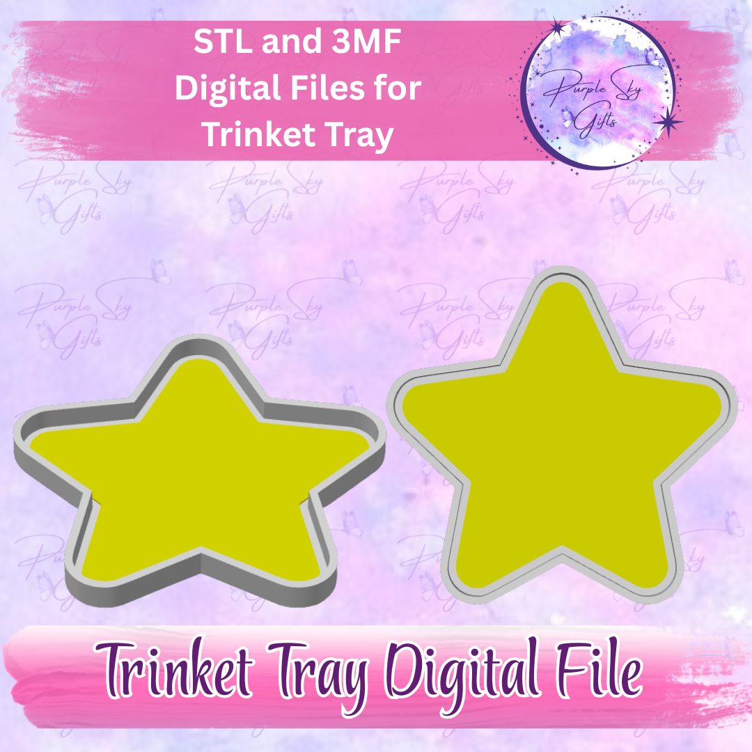 Star Trinket Tray Digital STL and 3MF Files