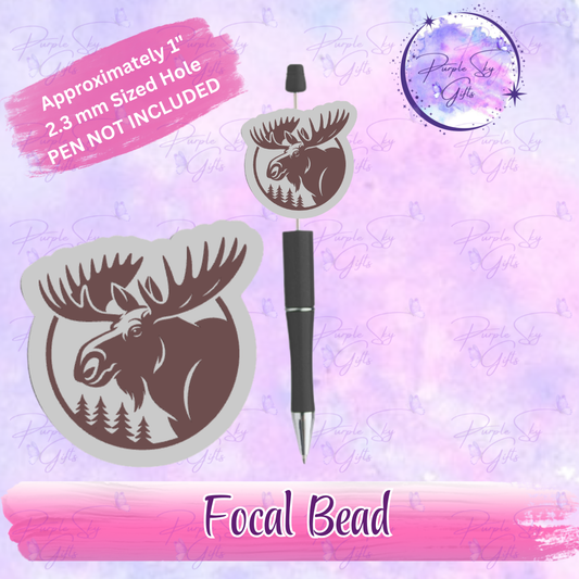 Moose Head Focal Bead