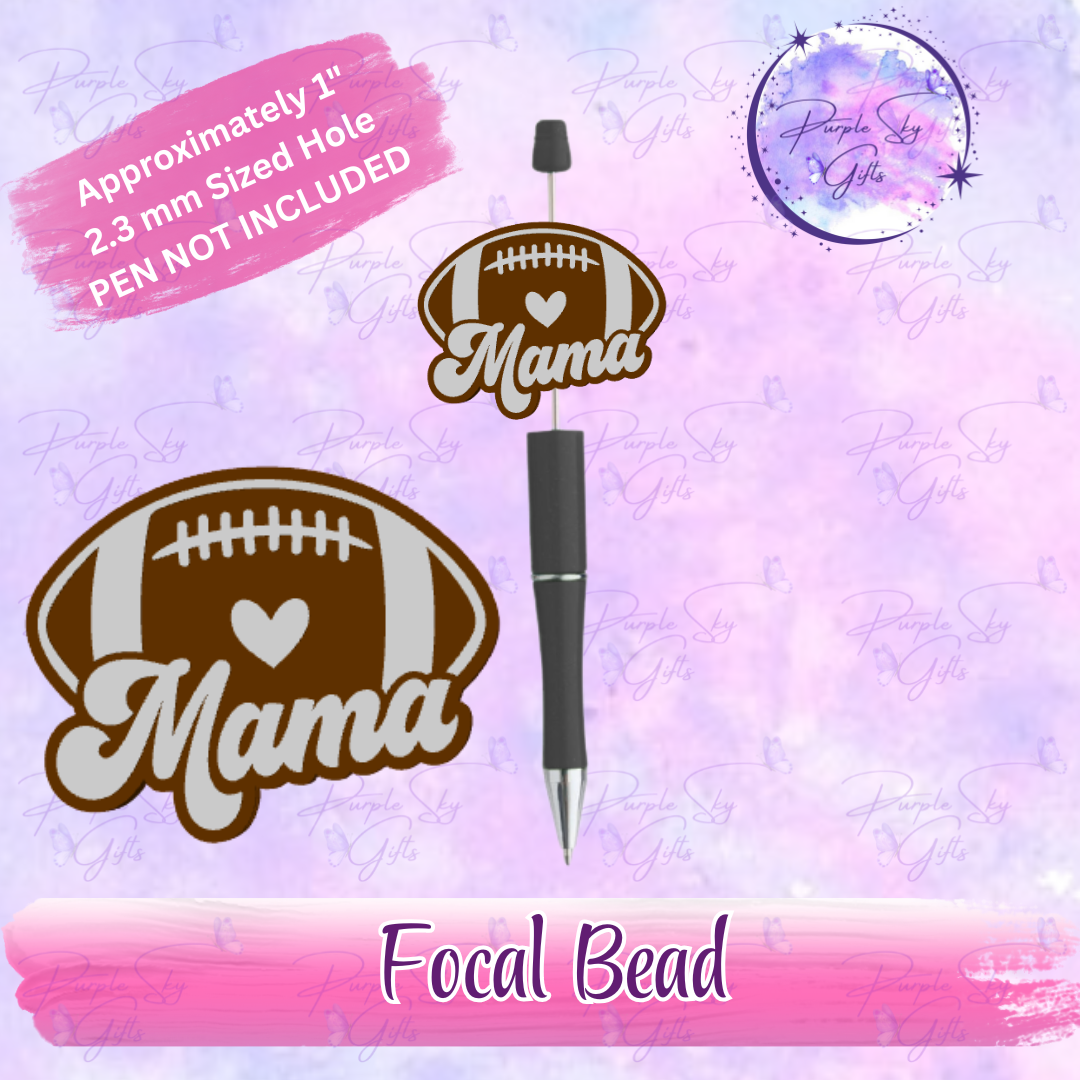 Football Mama Focal Bead