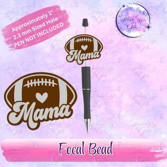 Football Mama Focal Bead