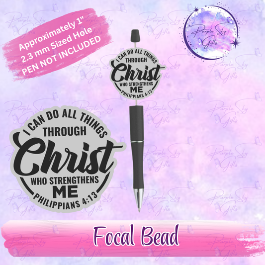 I Can Do All Things Through Christ Focal Bead