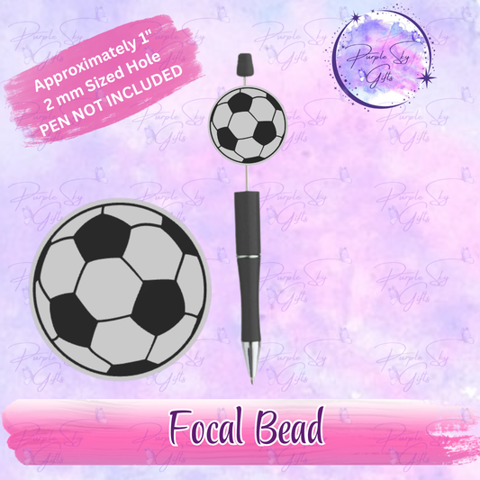 Soccer Ball Focal Bead