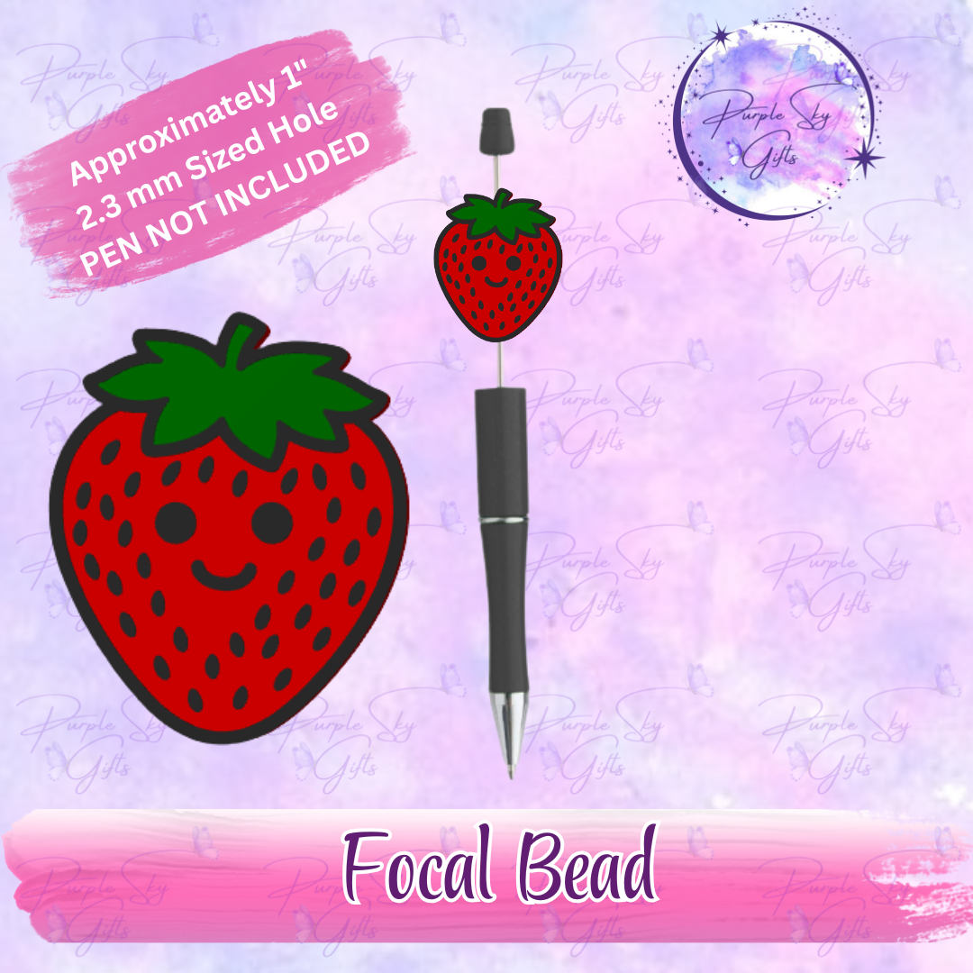 Kawaii Strawberry Focal Bead