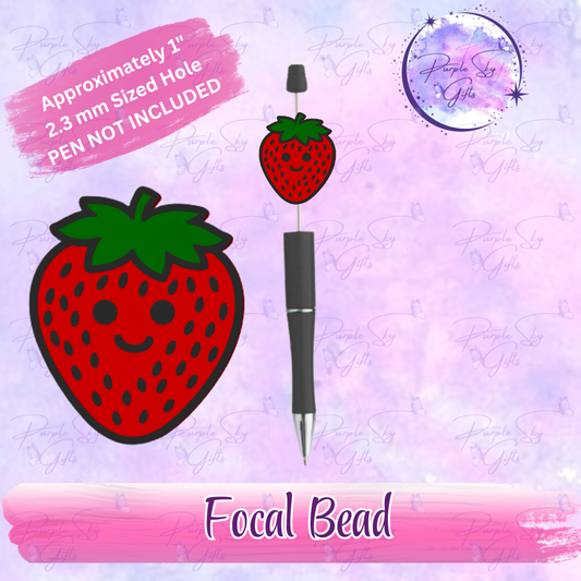 Kawaii Strawberry Focal Bead