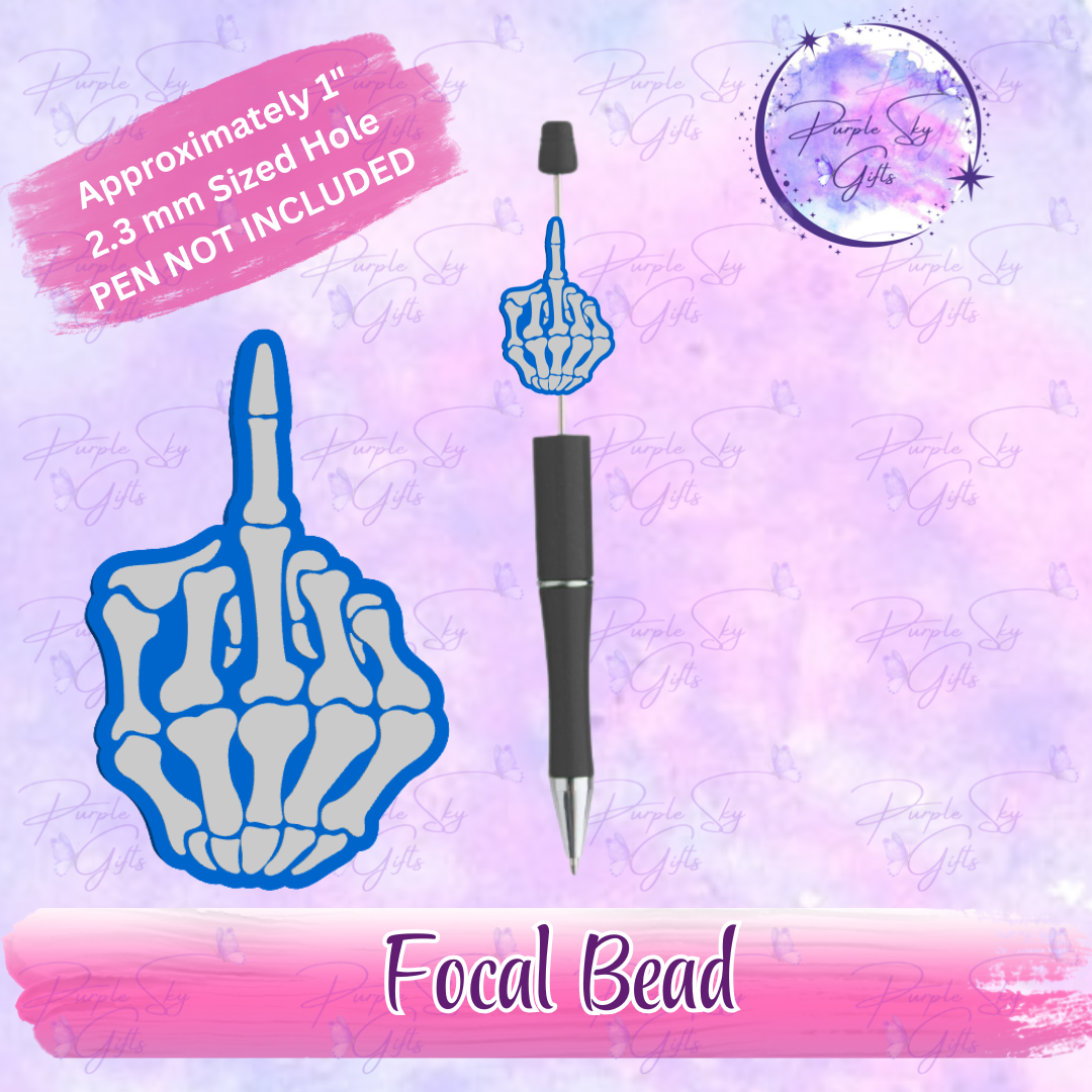 Bones Middle Finger Focal Bead