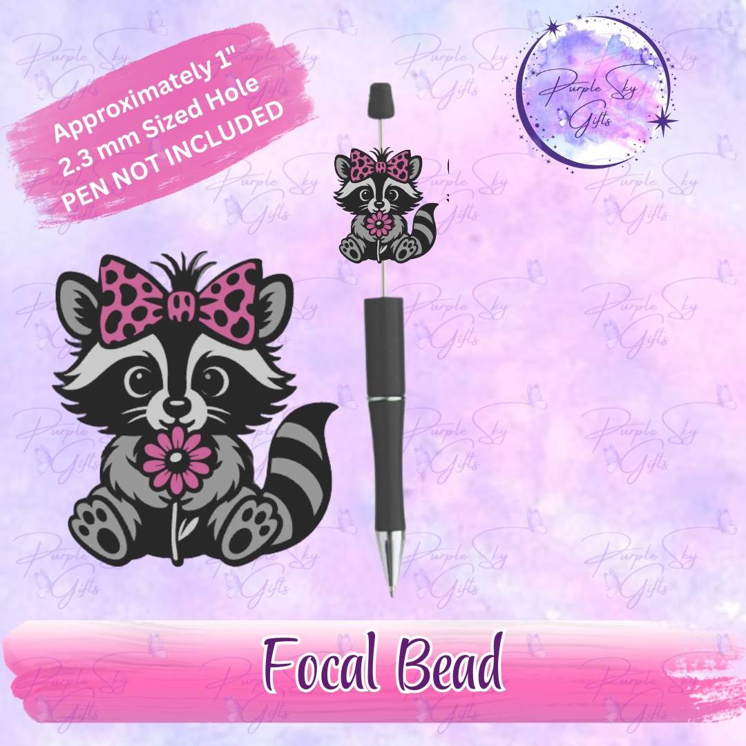 Cute Raccoon Focal Bead