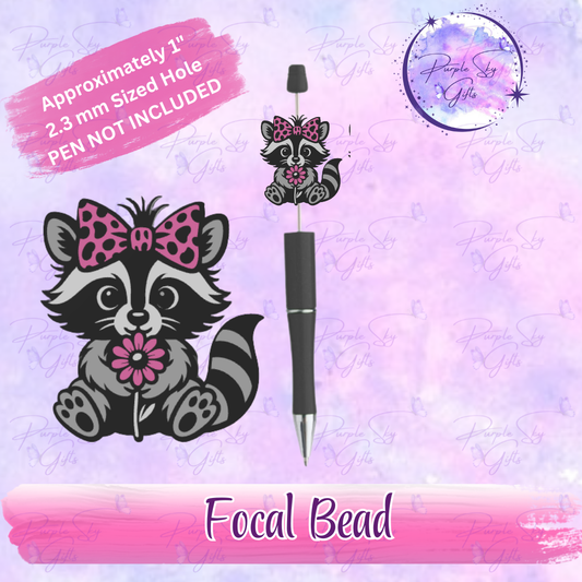 Cute Raccoon Focal Bead