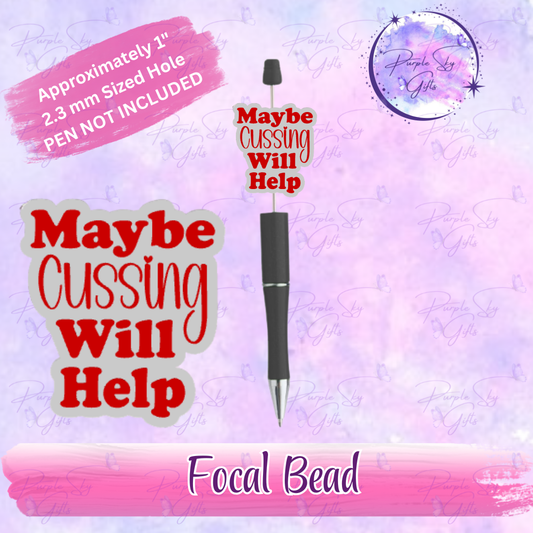Maybe Cussing Will Help Focal Bead