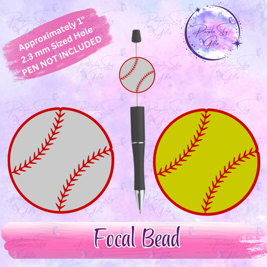 Baseball/Softball Focal Bead
