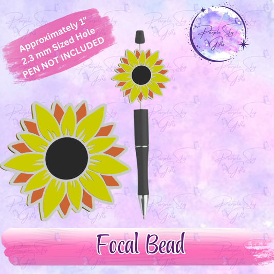 Sunflower Focal Bead