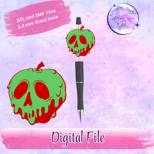 Poisoned Apple Focal Bead Digital STL and 3MF Files