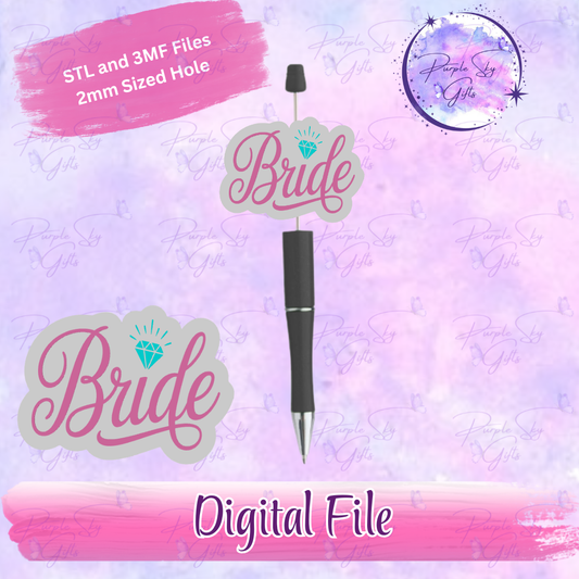 Bride Focal Bead Digital STL and 3MF Files