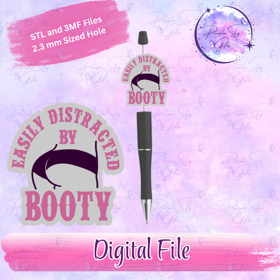 Easily Distracted By Booty Focal Bead Digital STL and 3MF Files