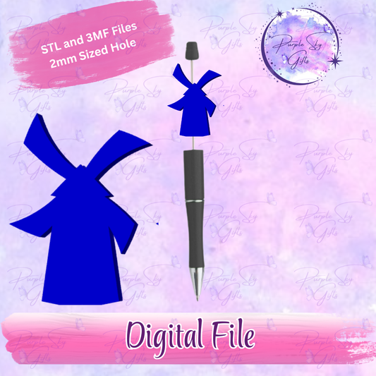 Dutch Windmill Focal Bead Digital STL and 3MF Files