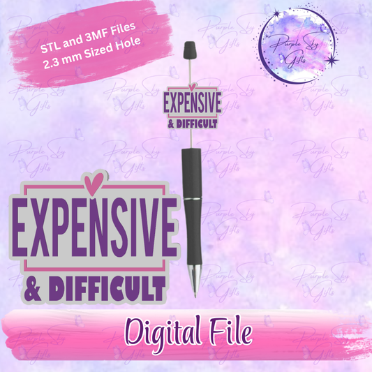 Expensive And Difficult Focal Bead Digital STL and 3MF Files
