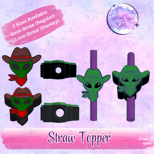Alien Cowboy Straw Topper