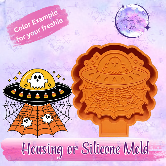 Candy Corn Halloween Ghost UFO Housing or Silicone Mold