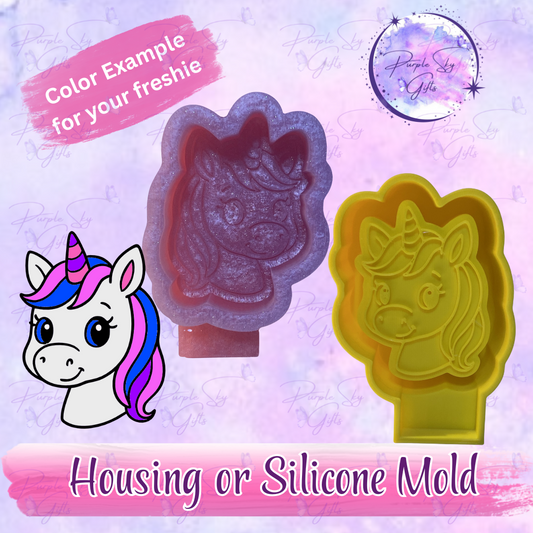 Cute Unicorn Freshie Housing or Silicone Mold