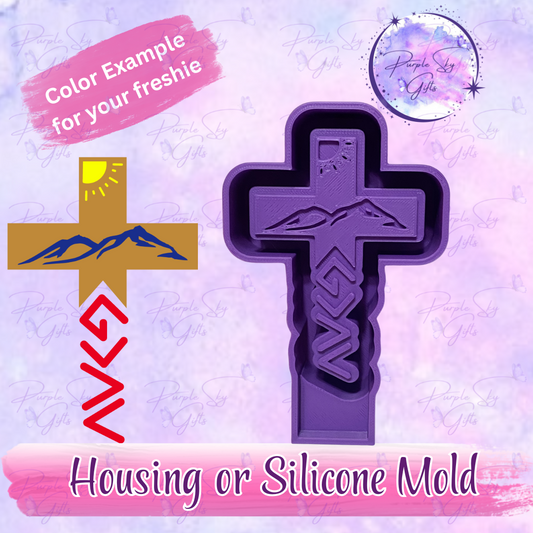 God Is Greater Than The Highs and Lows Cross Freshie Housing or Silicone Mold