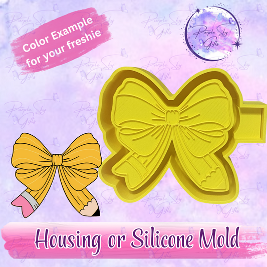 Pencil Bow Freshie Housing or Silicone Mold