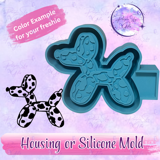 Cow Print Balloon Dog Freshie Housing or Silicone Mold