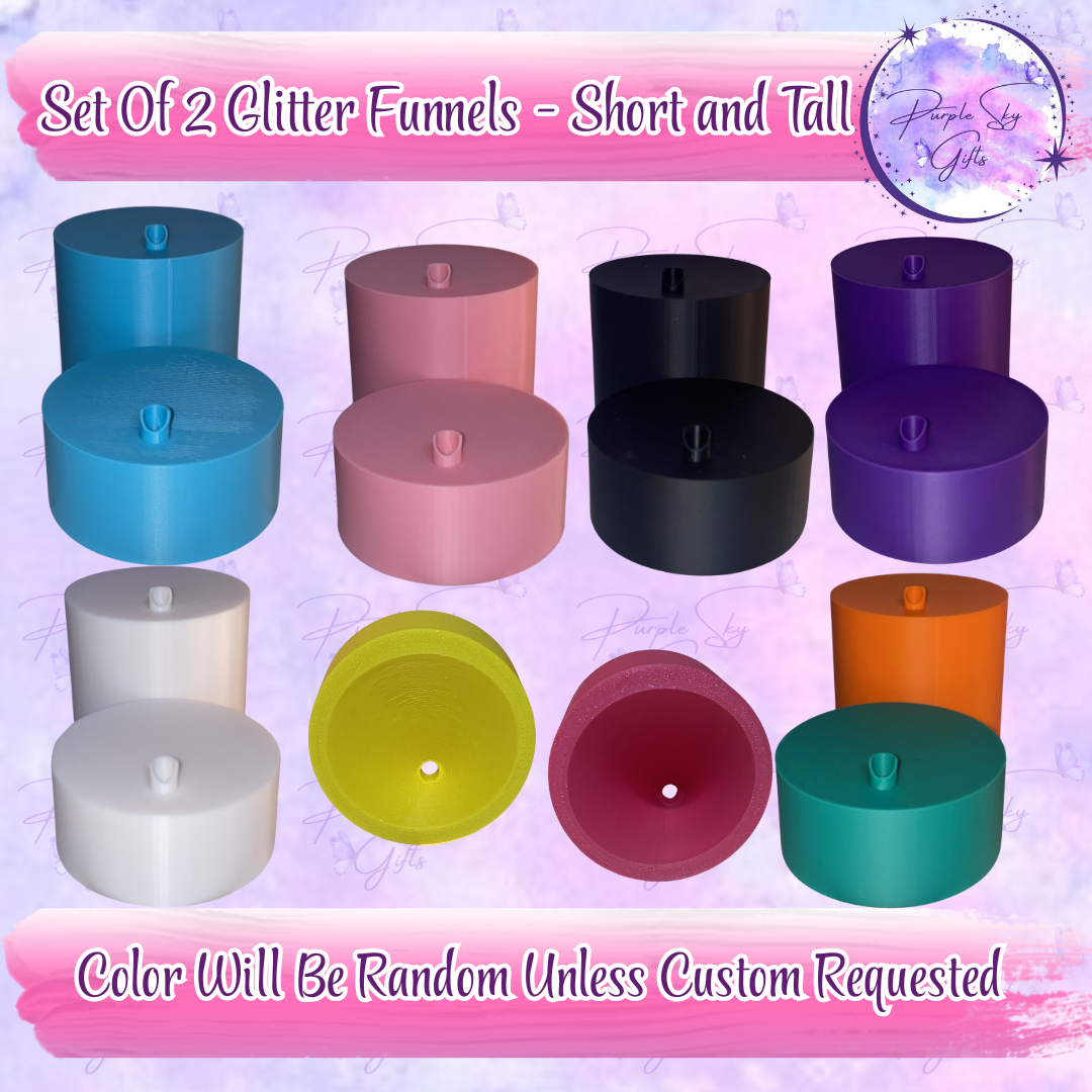 Set of Glitter Funnels Great Tool For Snow Globe Tumbler Making