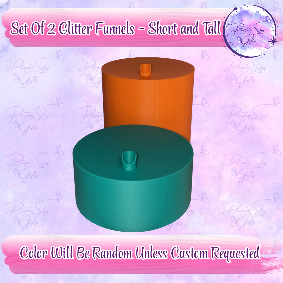 Set of Glitter Funnels Great Tool For Snow Globe Tumbler Making