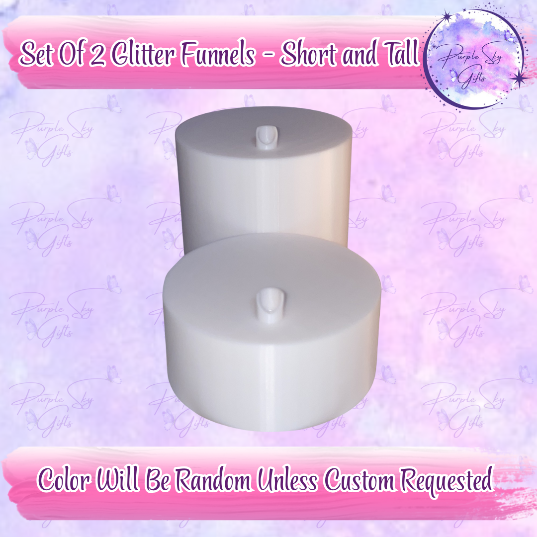 Set of Glitter Funnels Great Tool For Snow Globe Tumbler Making