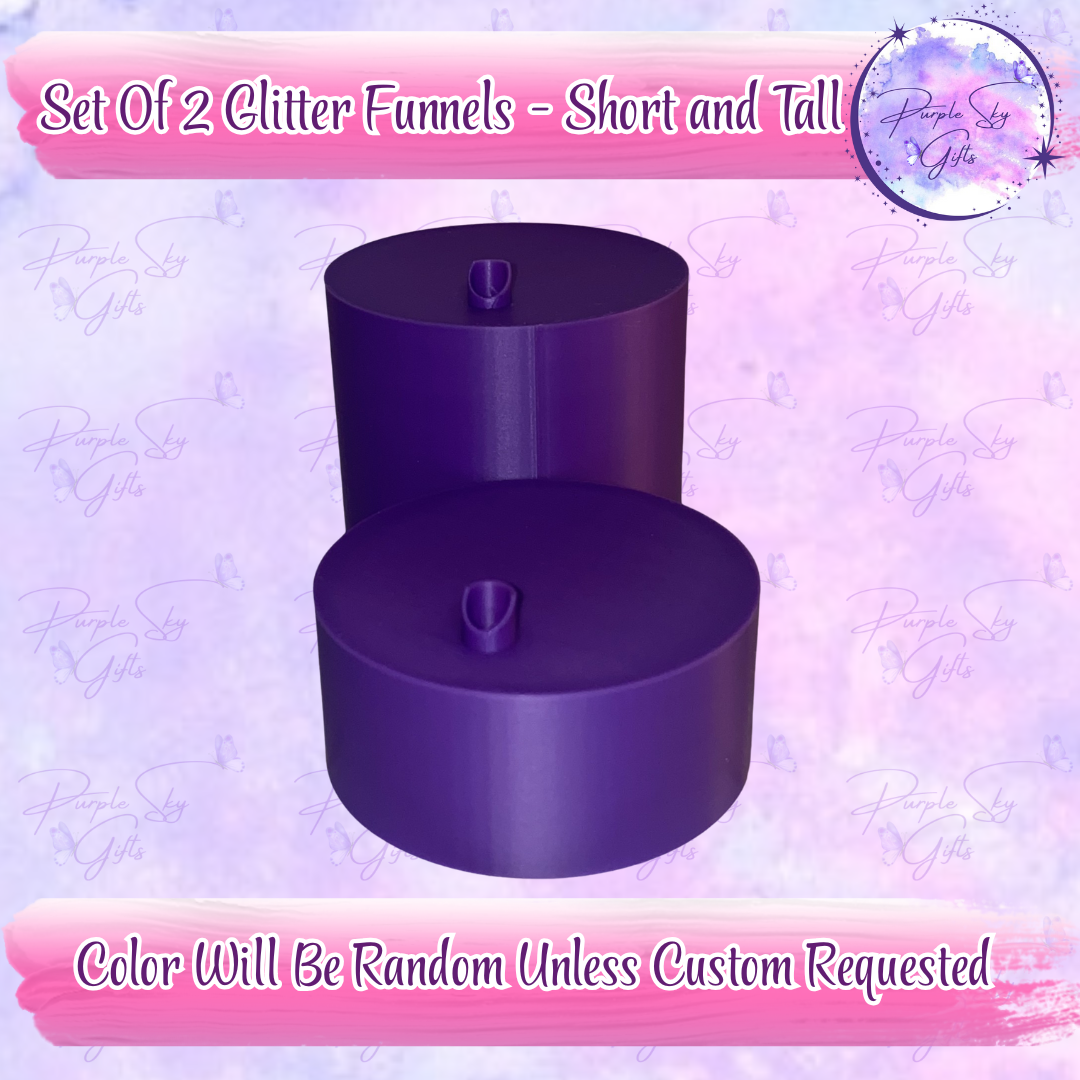 Set of Glitter Funnels Great Tool For Snow Globe Tumbler Making