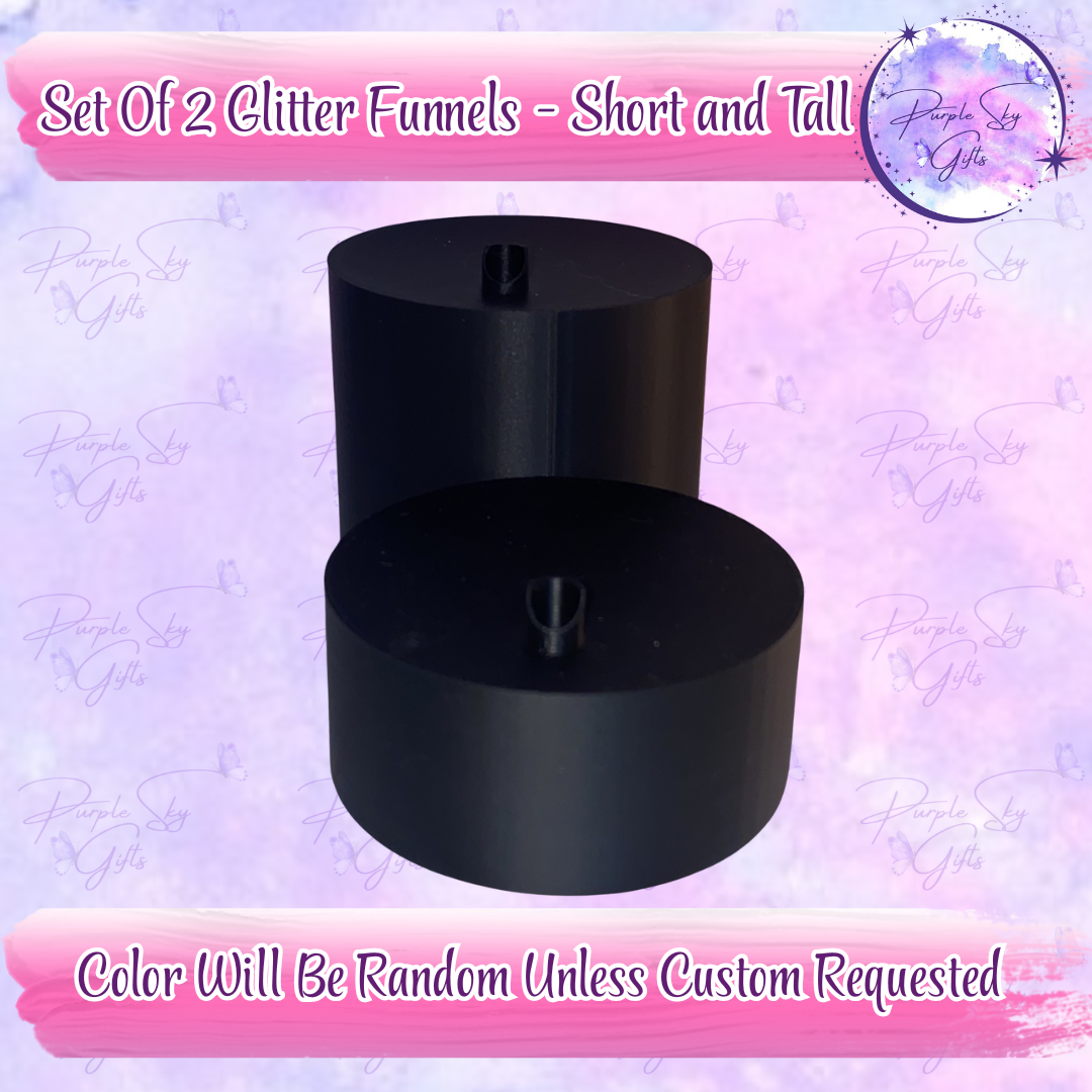 Set of Glitter Funnels Great Tool For Snow Globe Tumbler Making