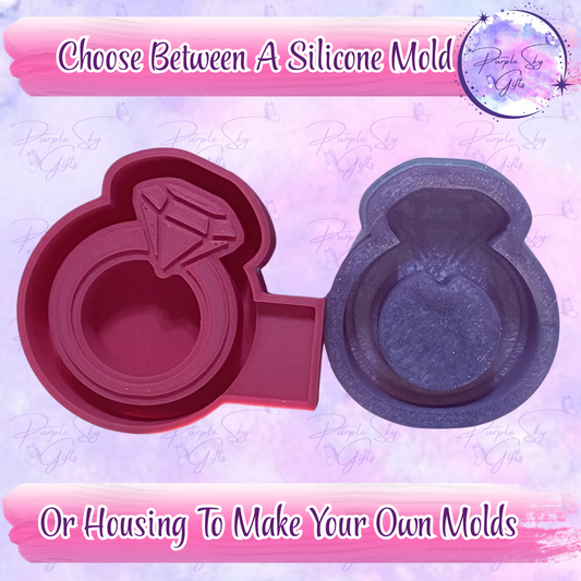 Diamond Ring Mold Housing or Silicone Mold