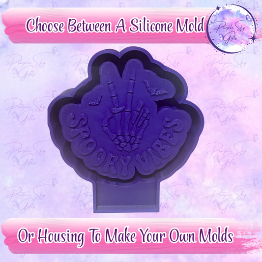 Spooky Vibes Halloween Mold Housing or Silicone Mold