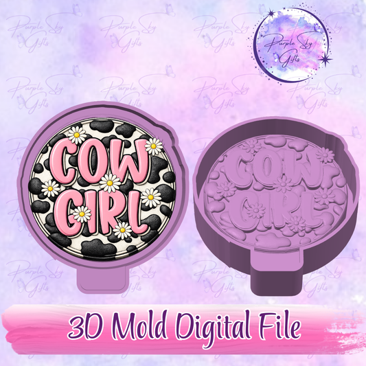 Cow Print Cow Girl 3D Freshie Mold Housing STL Digital File