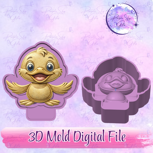 Cute Duck 3D Freshie Mold Housing STL Digital File
