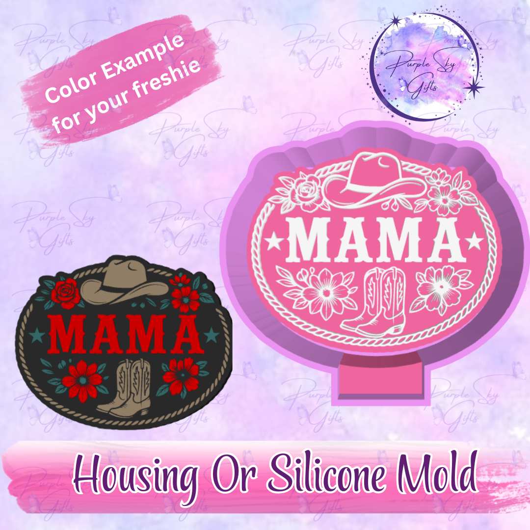 Country Western Mama Freshie Mold Housing or Silicone Mold