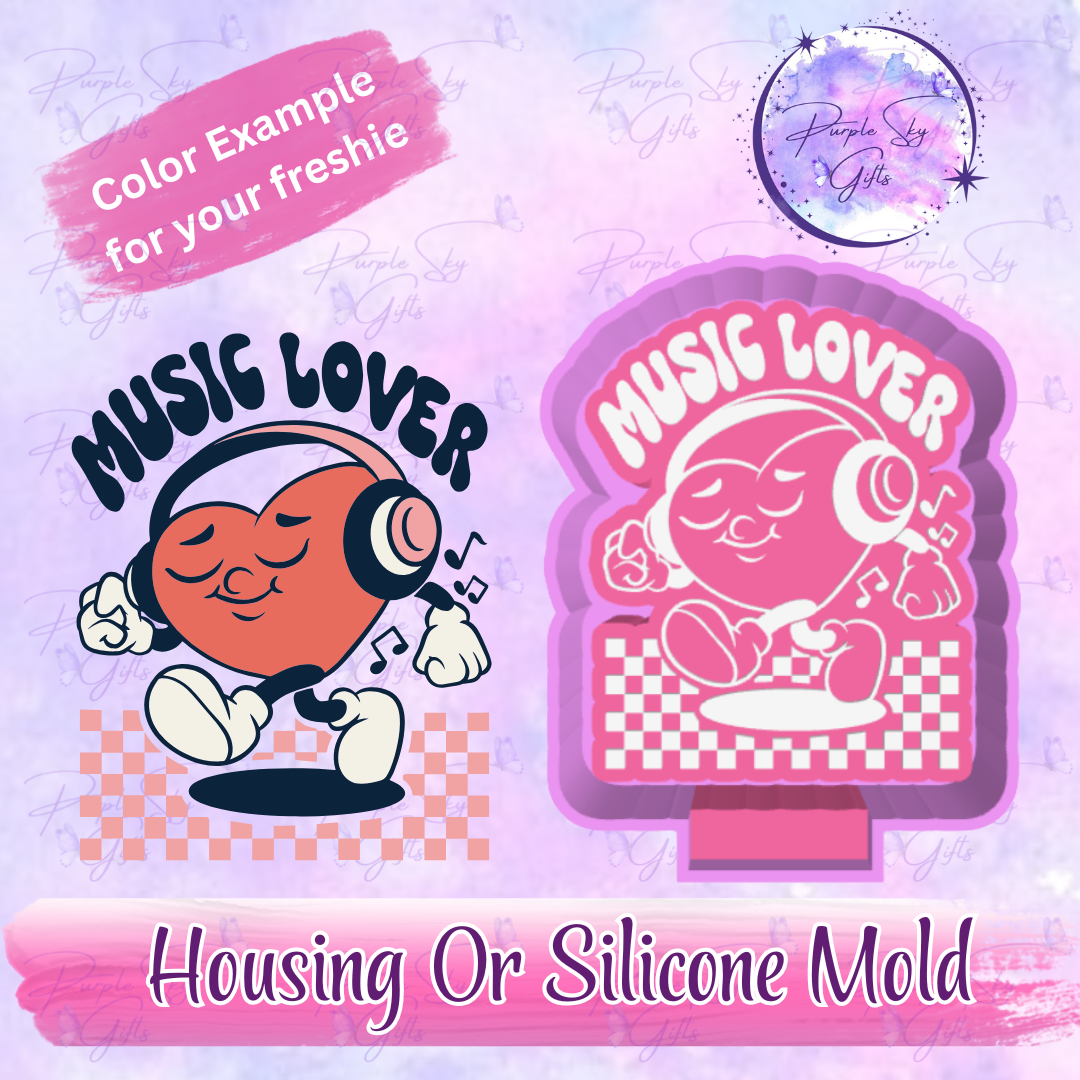 Music Lover Freshie Mold Housing or Silicone Mold