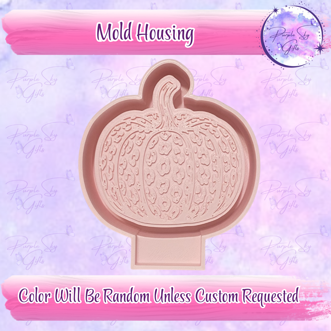 Leopard Print Pumpkin Mold Housing or Silicone Mold