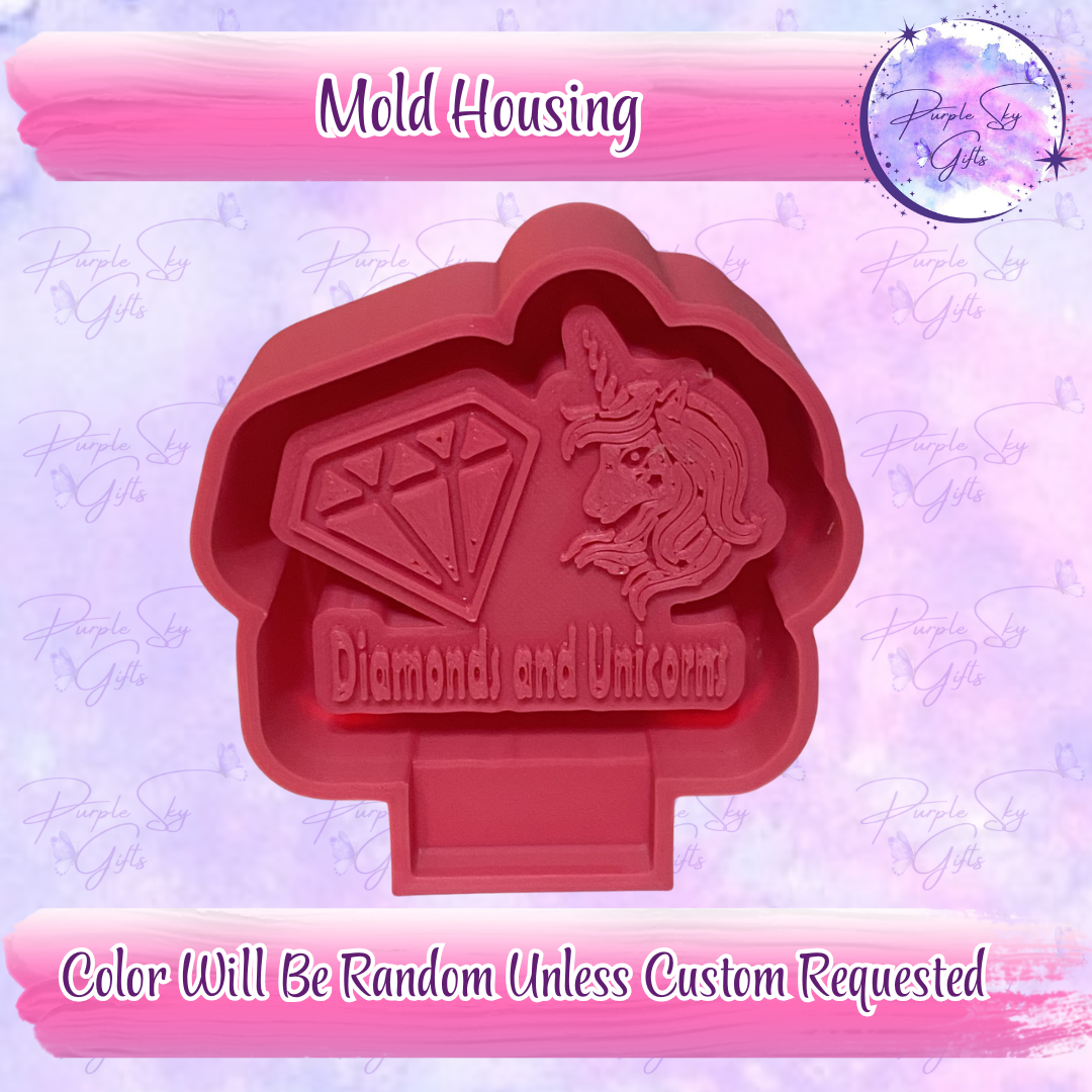 Diamonds and Unicorns Mold Housing or Silicone Mold