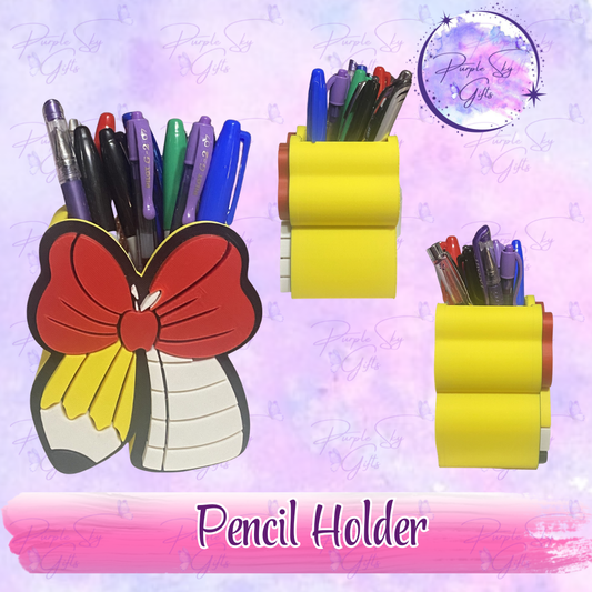Teacher Pencil Apple Bow Desk Pencil Holder - Desk Accessories