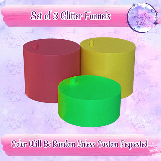 Set of Glitter Funnels Great Tool For Snow Globe Tumbler Making