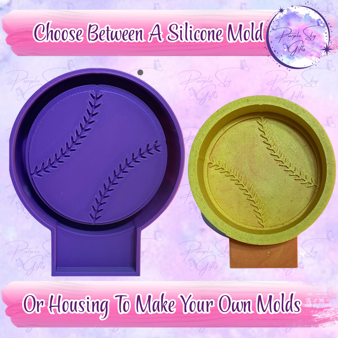 Baseball Freshie Mold Housing OR Silicone Mold