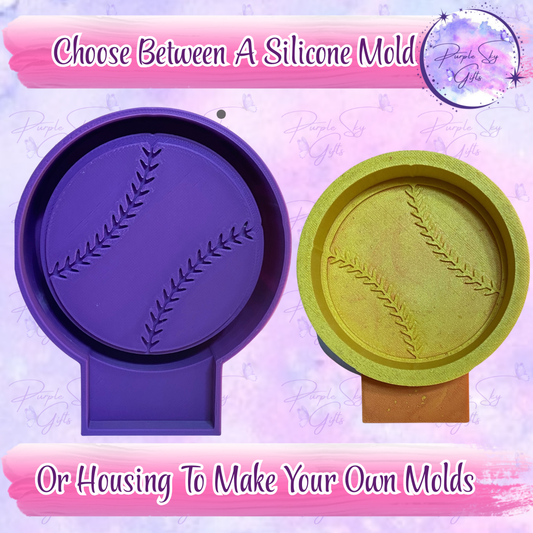 Baseball Freshie Mold Housing OR Silicone Mold