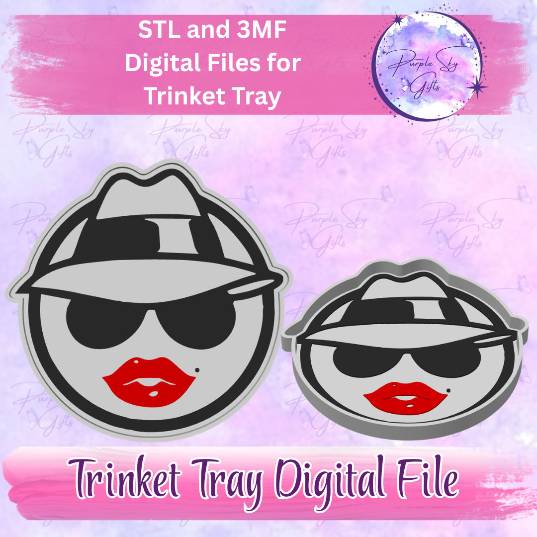 Lowrider Female Chola Trinket Tray Digital STL and 3MF Files