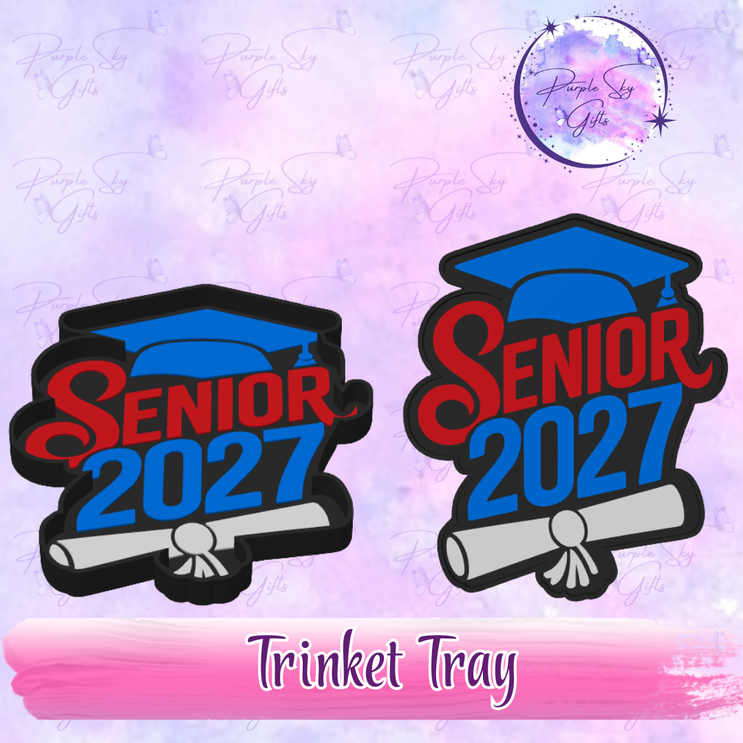 Senior 2027 Cap and Diploma Trinket Tray
