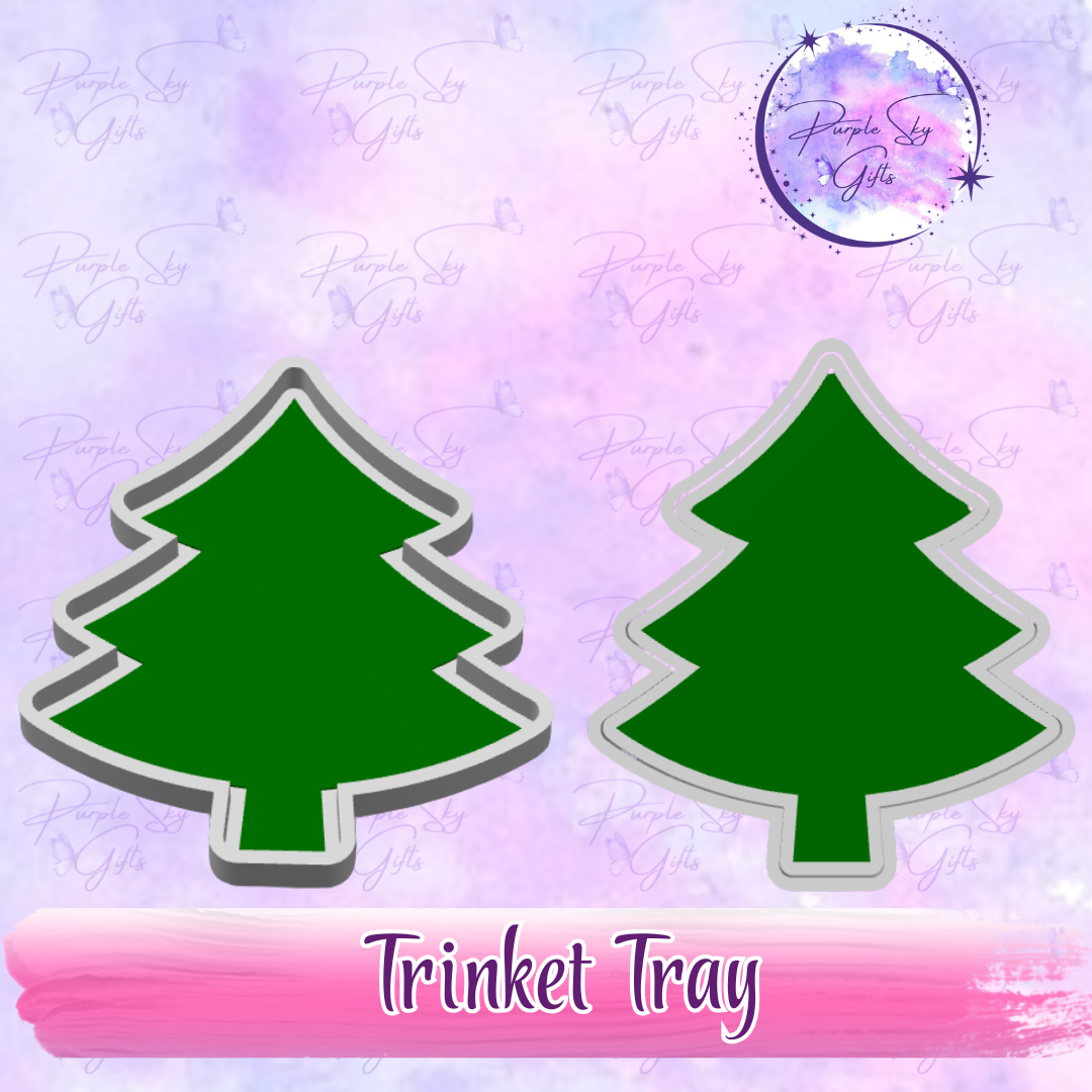 Traditional Pine Christmas Tree Trinket Tray