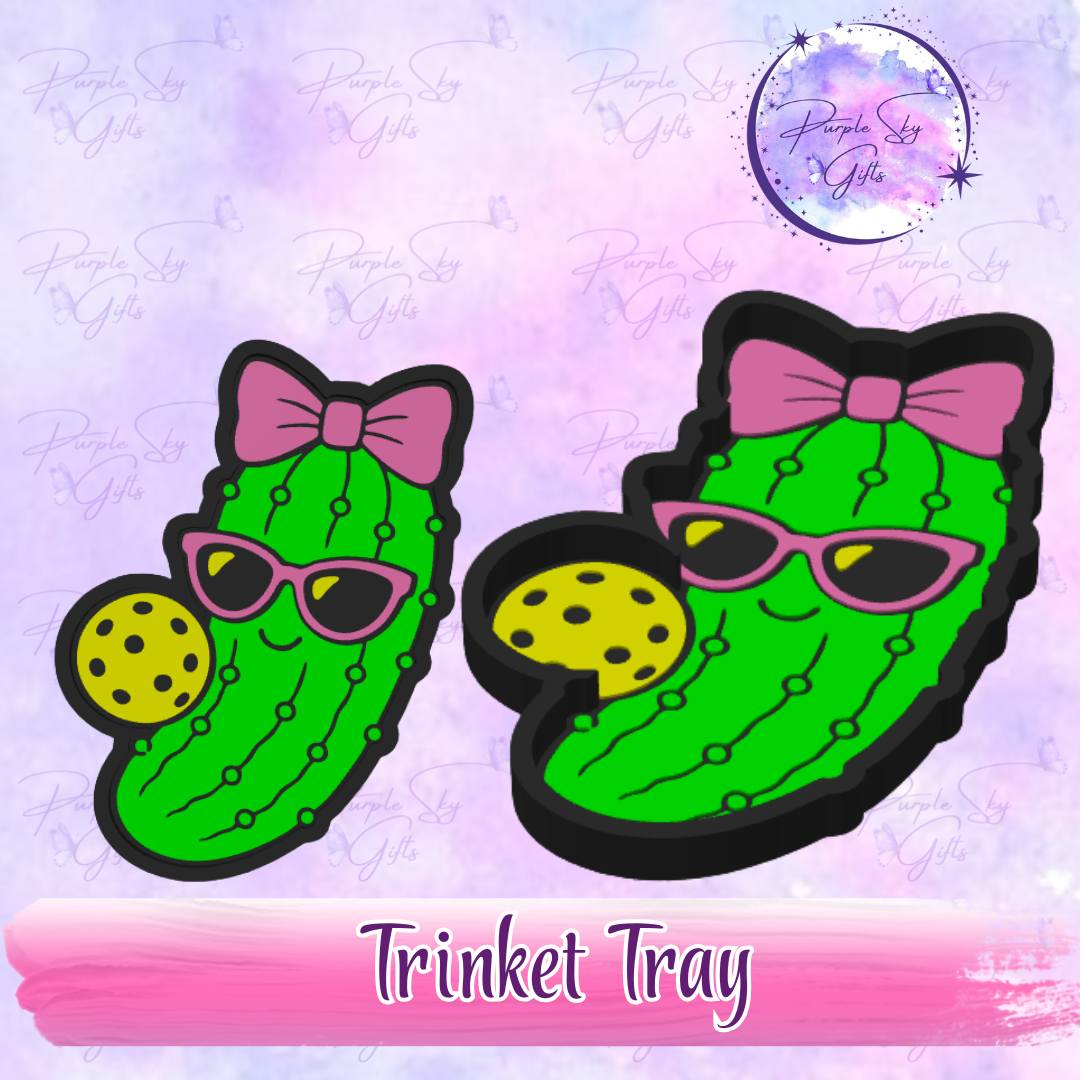 Pickleball Pickle Girl Trinket Tray