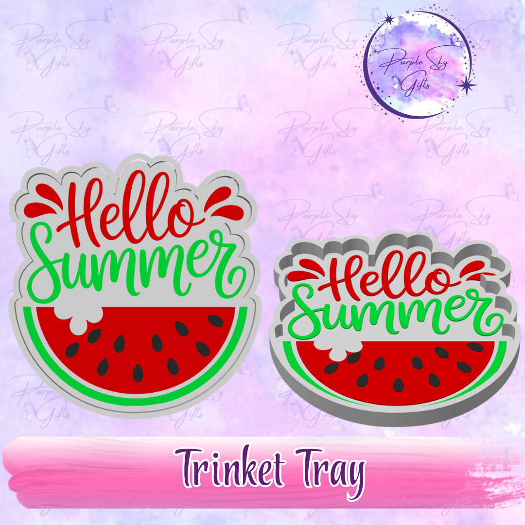 Hello Summer Watermelon Trinket Tray