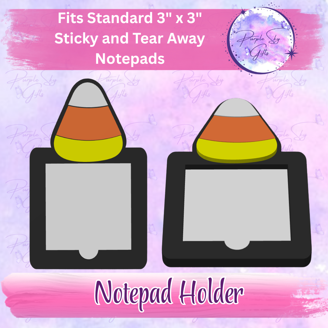 Candy Corn 3"x3" Sticky/Tear Away Notes Notepad Holders