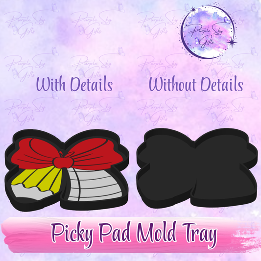 Teacher Apple Pencil Bow - Picky Pad Mold Tray
